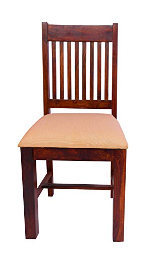 Image of Two Seater Dining Table with Two Cushioned Chairs (Sheesham Wood, Maching and Maple Finish)