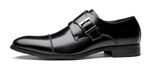 Mens Loafers Buckle Monk Strap Loafers Shoes Business Casual Leather Formal Dress Slip On Shoes for Men2