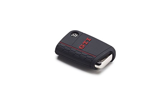 Volkswagen Original pour VW Golf 7 (5G) Couverture GTI Design Clés d'allumage Clé Housse Façade Cover Noir Rouge 000087012 algca