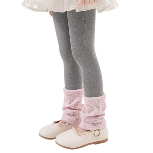 Tights, Cotton Girls Nine Tenths Leggings Soft and Stretchy Cropped Pants for 3 to 12 Year Kids Children's Stackable