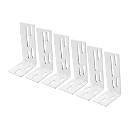 Cabilock 6Pcs Curtain Track Mount Code Brackets Installation Hardware for Easy Curtain Hanging for Home Use and Simple Setup