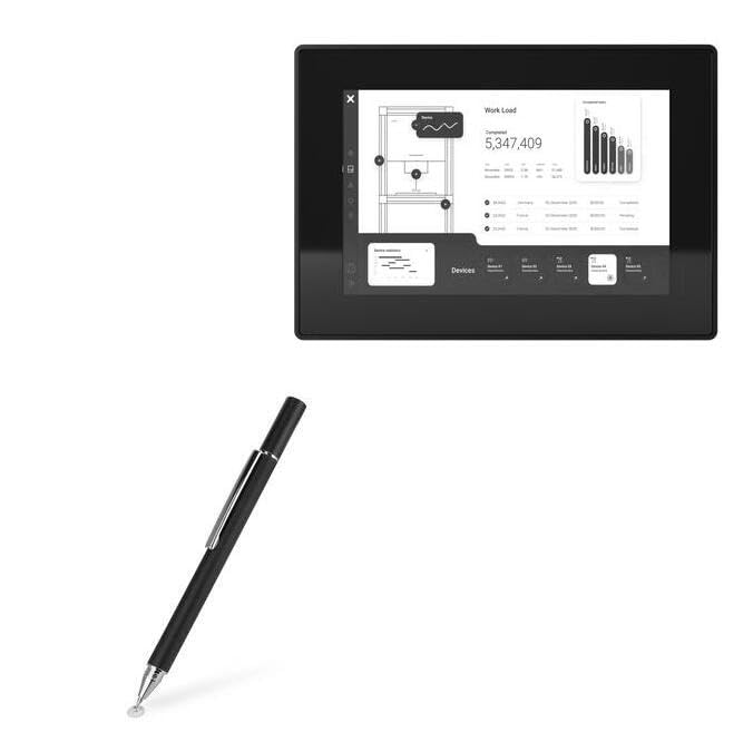 BoxWave Stylus Pen Compatible with Exor eX210 (10 in) - FineTouch Capacitive Stylus, Super Precise Stylus Pen - Jet Black