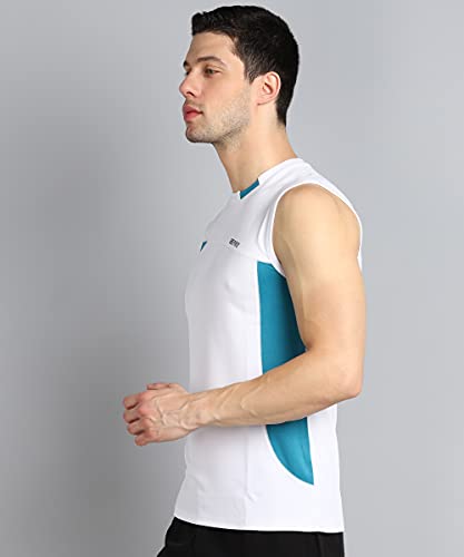 Image of Mens Sleeveless Sando Round Neck Running Tshirt for Workout Running
