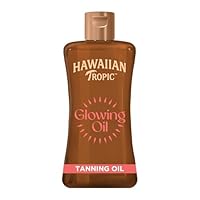 Hawaiian Tropic | Glowing Tanning Oil Sonnenöl, 200 ml, tropischer Duft mit Vitamin E, vegan