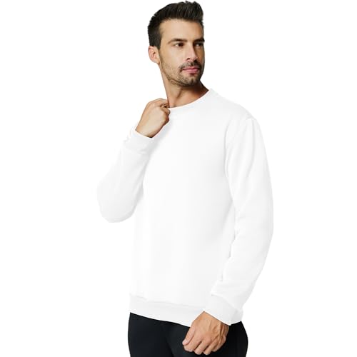 Men's Crewneck Sweatshirt Casual Long Sleeve Sweat Shirts Athletic Fleece Basic Pullover Shirts2