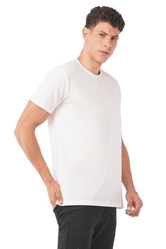 Image of Men's Cotton T Shirt Combo Pack of 3 - Plain Round Neck Solid Black & White Tees, Regular Fit, Half Sleeve Casual Wear for Men (Sizes S-4XL)