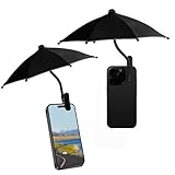 Phone Umbrella, Cell Phone Umbrella for Sun Shade with Clip, Universal Sun Cover Visor for Outdoor Use, Anti-Glare, for Watching Videos, Shooting Photos, Fits All Smartphones