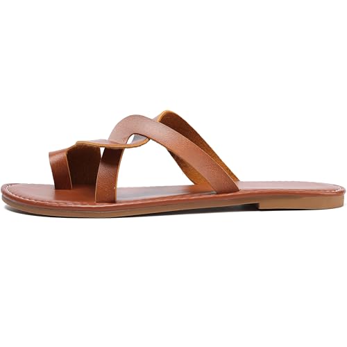 Bohemian Dress Sandals Womens Casual Flats Sandals Comfortable Ankle Strap Summer Boho Thong Sandals3