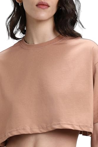 Image of Forever 21 Women Solid Oversized Crop Top