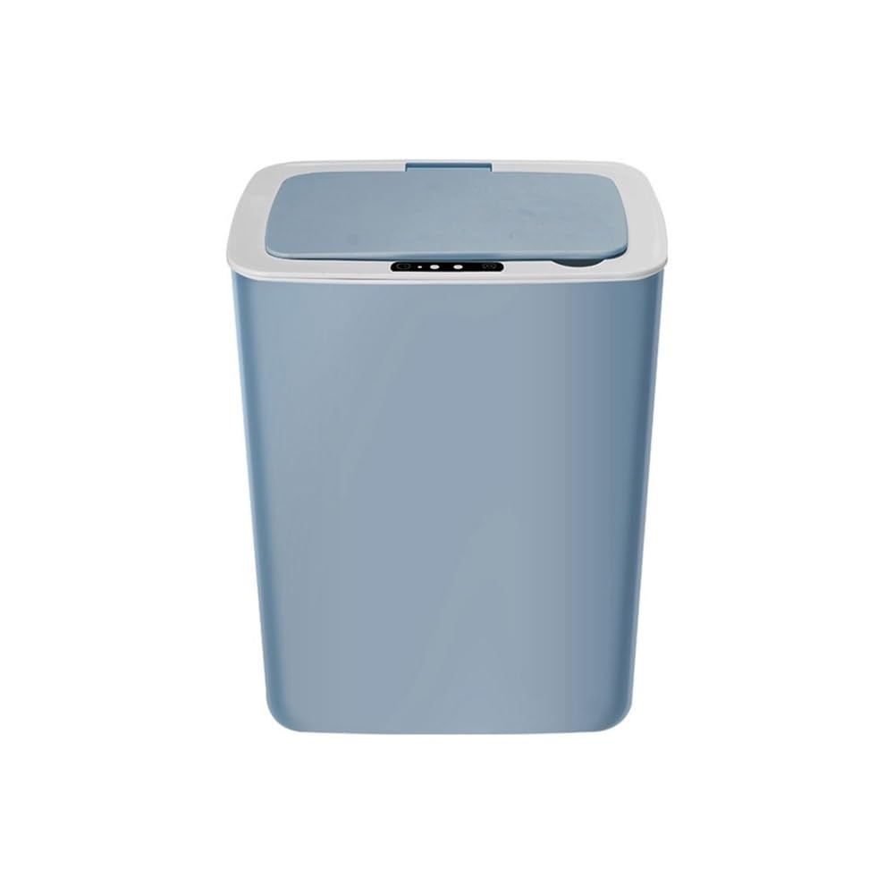 Cestino, Pattumiera attivata dal movimento for uso domestico con coperchio: porta carta igienica automatico for bagno e cucina(Blue)