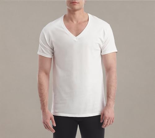 Hanes Men's Comfort Fit V-Neck Undershirt 4-Pack3