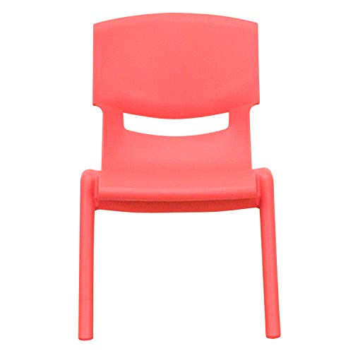 Image of Flash Furniture 10.5 in Plastic Stackable School Chair, Red, 10-Pack