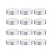 Mega Candles 12 pcs Unscented Oversize White Tea Lights Candles, Pressed Wax Candle 12 Hour Burn Time, Home Décor, Wedding Receptions, Occasions, Events, Meditations, Tranquility, Spa