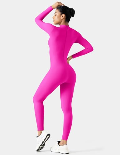 Women Bodysuit Rompers Long Sleeve Jumpsuits Leotards One Piece Tummy Control Yoga Workout Outfits – Sleek Athletic Fit Unitard for Acrobatics, Pilates, Ballet, and Multi-Scene Activewear Use - Thumbnail 3