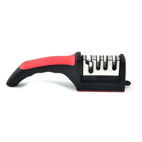 Kitchen 4Segment Knife Sharpener Household Multi-Functional Hand-Held Three-Purpose Black Sharpening Stone