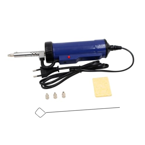 WHAMVOX Bomba Desoldadora Eléctrica Portátil con Ventosa 3 Boquillas de Succión Carcasa de Acero Inoxidable para Desoldar Estaño Placas Pcb Herramienta de Soldadura para Electrónica