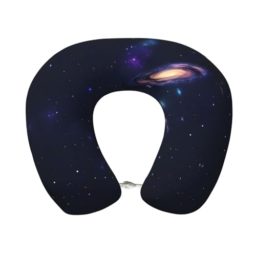 Almohada cervical de poliéster negra para viaje miniatura 1
