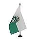 AZ FLAG - Tischflagge Steiermark 21 x 14 cm – kleine Flagge von Steiermark für den Schreibtisch, 100% Polyester, mit Fahnenstange von 25 cm und Sockel aus schwarzem Kunststoff