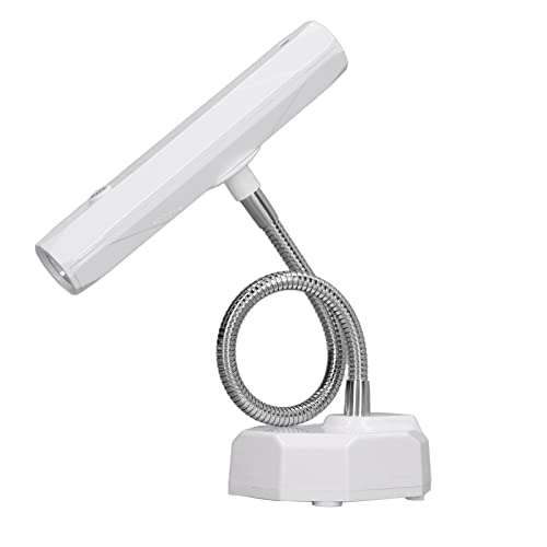 LED Nail Lamp, Gooseneck Nail Lamp Portable Nail Art Light 2500mAh Rechargeable LED Desktop Professional Nail Light for Gel Nail Home DIY for Manicure (White)