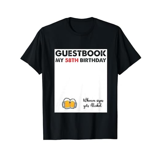Letrero de libro de visitas de 58 años - Divertido cumpleaños número 58 Camiseta