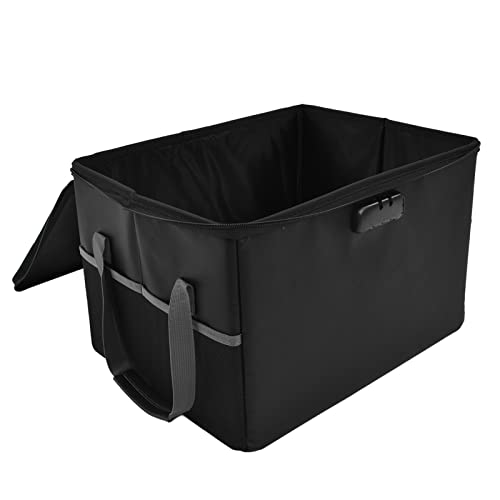 mumisuto Fireproof Document Bag with Lock, File Box, File Storage Organizer Box, Collapsible Portable File Box Home Office File Cabinet with Handle for Hanging Letter, Legal Folder