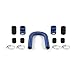 Mishimoto MMAH-U24BL Universal Flexible Stainless Steel Radiator Hose Kit, 24?, Blue