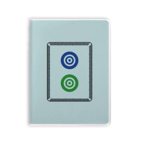 Mahjong carnet de notes 2 carreaux couverture souple motif cercles
