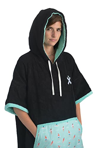 Motomy Surf Poncho - Surf to Tan Hooded Changing Towel, One Size Adult Swim Robe, Beach Hoodie for Men & Women, Travel & Surfing Accessories, Changing Cover Wetsuit - 100% Soft Terry Cotton 400GSM - Thumbnail 2