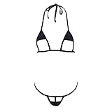 SHERRYLO Micro Bikini Set Swimming Costume Swimsuit Lingeries (Black7)