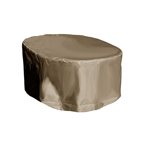 We-cover Housse de Protection pour Salon de Jardin Ovale - Beige - L 270 x l 150 x h 78 cm