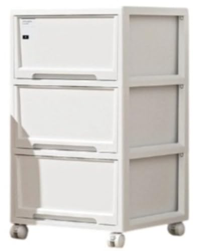 HeartTrend キャビネット 収納ボックス 引き出し キャスター付き 2/3層大容量 防水防塵 多層収納 プラスチック おしゃれ 組み立て簡単 移動簡単 衣類収納 洋服収納 (3層)