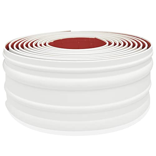 Proflex Decor White Vinyl Wall Base 6 Inch X 40 Feet - Strong Peel and Stick Adhesive Baseboard Trim - Scratch Resistant, Flexible Baseboard Molding Trim with Toe - Self Adhesive Molding, Easy Install by PRO FLEX - Image 2