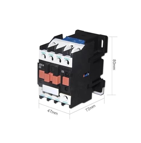 Contacteur tripolaire JZC4-22 110V CA relais de commande 20A 2NO 2NC