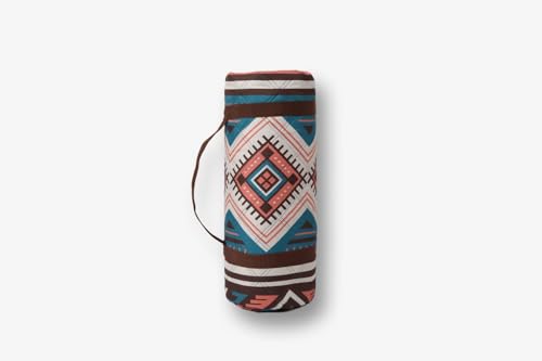 Image of Picnic Blanket Waterproof Camping Mat 200cm Large Beach Picnic Mat with Portable Handy Tote for Travel Sports Home Yoga Park Grass Mat for Baby (Orange Diamond Pattern)