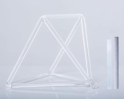 TBLOTYD 5-12 Inch Clear Crystal Quartz Pyramid/Mokaba/Merkaba,Stress Reduction Corner Stand Percussion Instrument Forsound Therapy Meditation Yoga A,8 inch