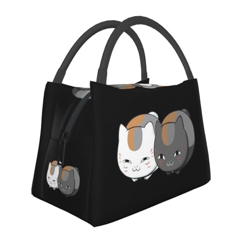 ランチバッグ ニャンコ先生 夏目友人帳 かわいい アニメ 保冷バッグ 弁当袋 大容量 軽量 保温 トート型 クーラーバッグ 通勤 通校 旅行 おしゃれ 人気 漫画