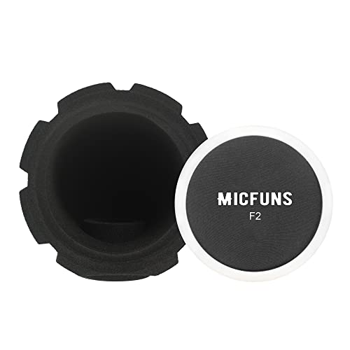 Micfuns Professioneller Mikrofon Windschutzscheiben Pop Filter, Akustikfilter für 45-60cm Aufnahmestudio-Mikrofone, schallabsorbierender Schaumstoff, der Lärm und Reflexionen reduziert (Schwarz0)