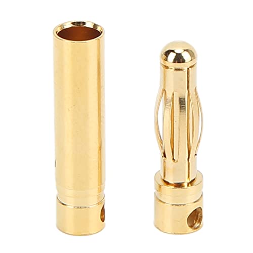 Conectores tipo banana chapados en oro de 4 mm Macho Hembra Latón Cobre Alta conductividad para RC ESC Batería Control remoto Helicóptero Accesorio Juego de 2