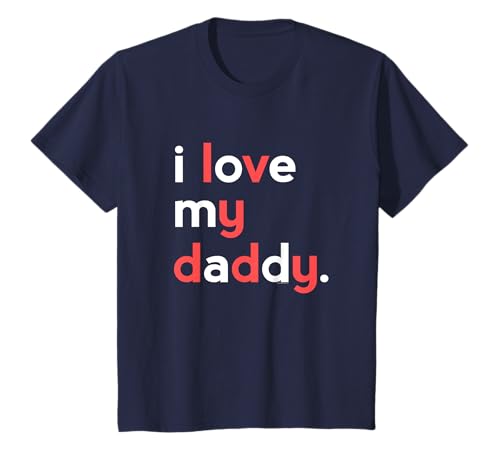T-shirt pour garçon avec inscription « I Love My Daddy » T-Shirt
