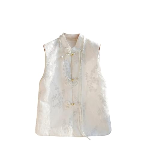 Chaleco de primavera para mujer JYHBHMZG de estilo nacional chino con botones de rana