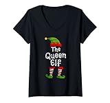 Photo Gallery donna the queen elf matching family group christmas party pigiama maglietta con collo a v Photo Gallery donna the queen elf matching family group christmas party pigiama maglietta con collo a v