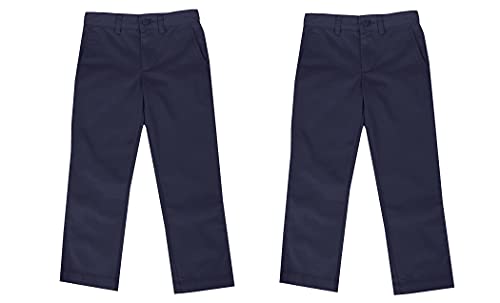 Boy's Double Knee Slim Fit School Uniform Pants - Main Image