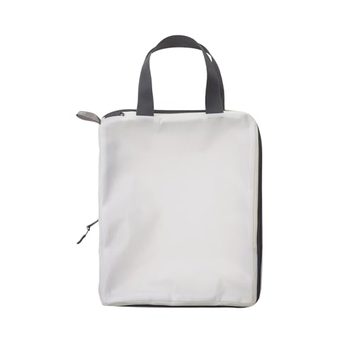 フランドリー (Flaundry) 洗えるコンパクトネット スクエア 容量8L 旅行 収納 コンパクト 圧縮 YKKファスナー 日本初の洗たくネット専用ファスナー 細かい網目のメッシュ生地 便利な持ち手付き コンパクトにできる かさばらない 仕分けが視覚的にわかる 無蛍光生地 ダイヤ Daiya 058174