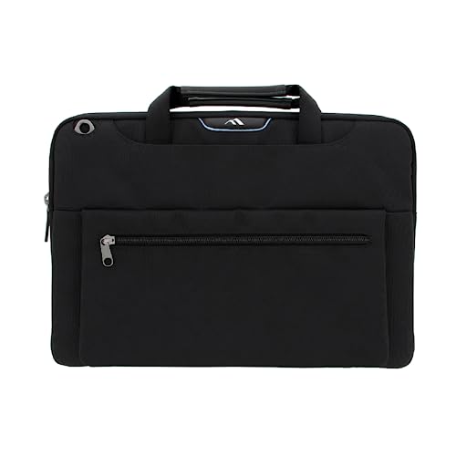 Brenthaven Elliot Carry Case Protective Bag with Pocket Fits 14 inch MacBook Laptop Chromebook Tablet - Durable, Fully Padded and Lightweight for Professionals, Office, Commercial and Business - Black