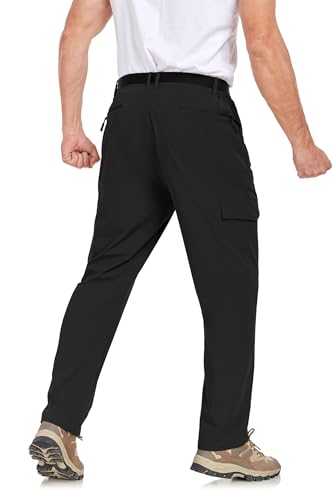 Mens Travel Pants Lightweight Stretchy Hiking Pant Elastic-Waist Breathable Quick-Dry for Casual Outdoor3