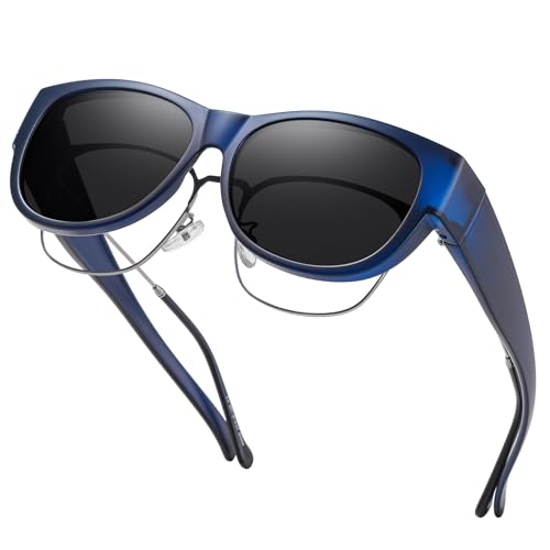 Image of GEGURI Polarized Sunglasses Fit Over Glasses for Men Women, Oversized Square Sun Glasses UV400 Protection Shades