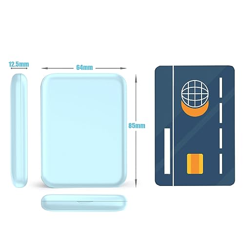 WOBSION Small Mirror with Lights,LED Compact Makeup Mirror,1x/3x Mini Travel Mirror with Magnification,Portable for Purse,Pocket,Gifts for Girls,Blue