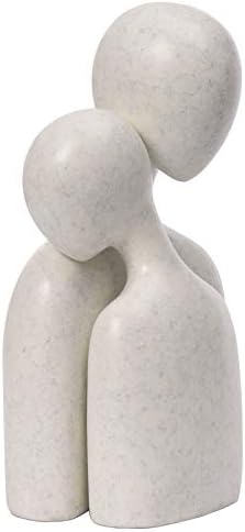 Quoowiit Resin Character Statues Home Decor for Living Room, Abstract Statue Collectible Figurines Home Office Bookshelf Desktop Decor-140 White