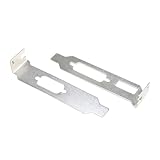 DGZZI 2PCS Computer Case Half Height Baffle Low Profile Half Height Bracket HDMI and DVI and VGA Sliver Low Profile or Half Height Slot Bracket Video Graphics Card