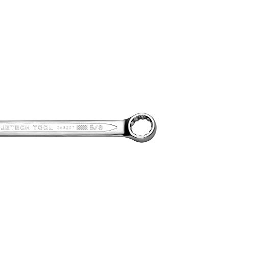 Image of Jetech 5 /8 inch Combination Wrench, SAE 12-Point Chrome Vanadium Steel Spanner, Industrial Grade with 15-Degree Offset, Sand Blasted Finish, Heat-Treated Forged Tool